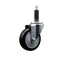 Service Caster 4'' SS Black Poly Wheel Swivel 1'' Expanding Stem Caster SCC-SSEX20S414-PPUB-BLK-1 - alternate 1